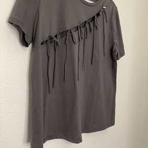 Open front tied tshirt - Ijoah